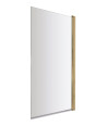 Nuie Square Bath Shower Screen, Durable Toughened Glass with Reversible Glass Bath Shower Panel for Straight Baths, Modern Ba...