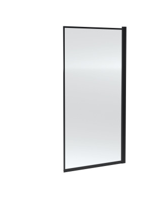 Nuie Square Bath Shower Screen, Durable Toughened Glass with Reversible Glass Bath Shower Panel for Straight Baths, Modern Ba...