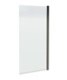 Nuie Square Bath Shower Screen, Durable Toughened Glass with Reversible Glass Bath Shower Panel for Straight Baths, Modern Ba...