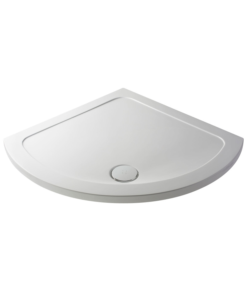 Nuie Pearlstone 914mm x 914mm Quadrant Shower Tray - White