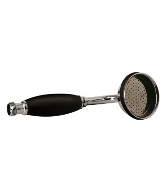 Old London Large Traditional Handset, Ceramic Handle, Suitable for Low Pressure, Large Traditional Shower Handset, Chrome & B...