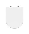 Nuie D Shape Soft Close Toilet Seat White, Quick Release, Stainless Steel Nylon Hinges, Slow Close, 450x370mm