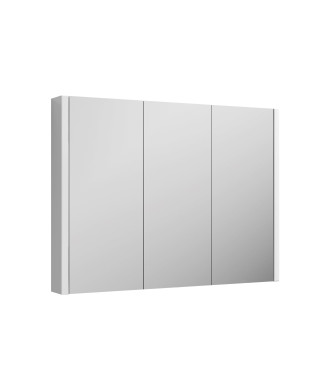 Nuie Eden 900mm Mirror Cabinet, Gloss White Vertical Mirror, Hinged Door with Bar Handle, Space-Saving Design, Modern & Styli...
