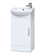 Nuie Mayford 1 Door Floorstanding Vanity Unit With Basin 400mm Wide - White