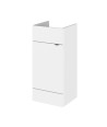 Hudson Reed Fusion Floor Standing 1 Door Vanity Unit without Basin, Modern Bathroom Furniture in Gloss White Finish, 400mm