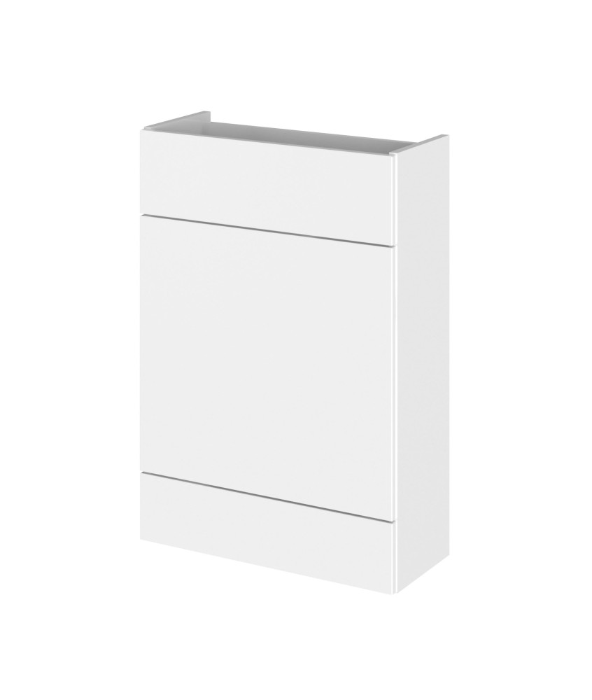 Hudson Reed Fusion Compact Floor Standing WC Unit without Basin, Modern Bathroom Cabinet in Gloss White Finish, 600mm