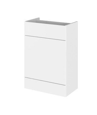 Hudson Reed Fusion Floor Standing WC Unit without Basin, Modern Bathroom Furniture Cabinet in Gloss White Finish, 600mm