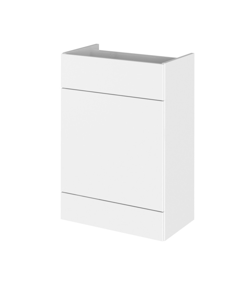 Hudson Reed Fusion Floor Standing WC Unit without Basin, Modern Bathroom Furniture Cabinet in Gloss White Finish, 600mm