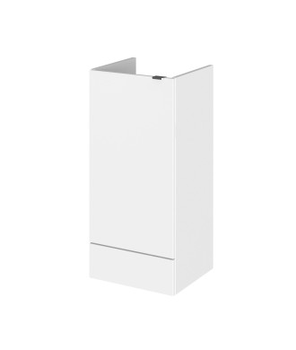 Hudson Reed Fusion Floor Standing 1 Door Base Unit without Basin, Modern Bathroom Furniture in Gloss White Finish, 400mm