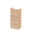 Hudson Reed Fusion Floor Standing Vanity Unit without Basin Compact, Modern Bathroom Cabinet in Bleached Oak Finish, 400mm