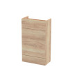 Hudson Reed Fusion Floor Standing Compact WC Unit without Basin, Modern Bathroom Furniture in Bleached Oak Finish, 500mm