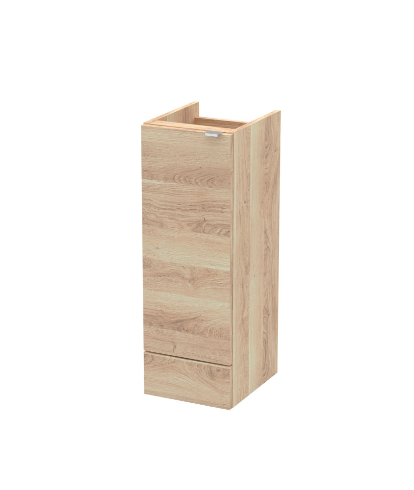 Hudson Reed Fusion Floor Standing 1 Soft Close Door Base Unit without Basin, Modern Bathroom Furniture in Bleached Oak Finish...