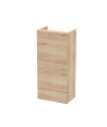 Hudson Reed Fusion Compact Floor Standing 1 Soft Close Door Base Unit without Basin, Modern Bathroom Furniture in Bleached Oa...