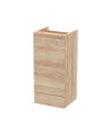 Hudson Reed Fusion Floor Standing Base Unit without Basin, Modern Bathroom Furniture in Bleached Oak Finish, 400mm