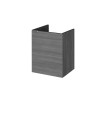 Hudson Reed Fusion Wall Hung 1 Soft Close Door Vanity Unit without Basin, Modern Bathroom Furniture in Anthracite Woodgrain F...