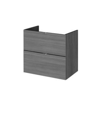 Hudson Reed Fusion Wall Hung 2 Soft Close Drawer Vanity Unit without Basin, Modern Bathroom Furniture in Anthracite Woodgrain...