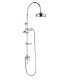 Old London Shower Kits Deluxe Grand Rigid Riser Kit, Chrome & White