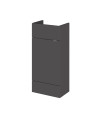 Hudson Reed Fusion Floor Standing 1 Door Vanity Unit without Basin, Modern Compact Bathroom Cabinet in Gloss Grey, 400mm