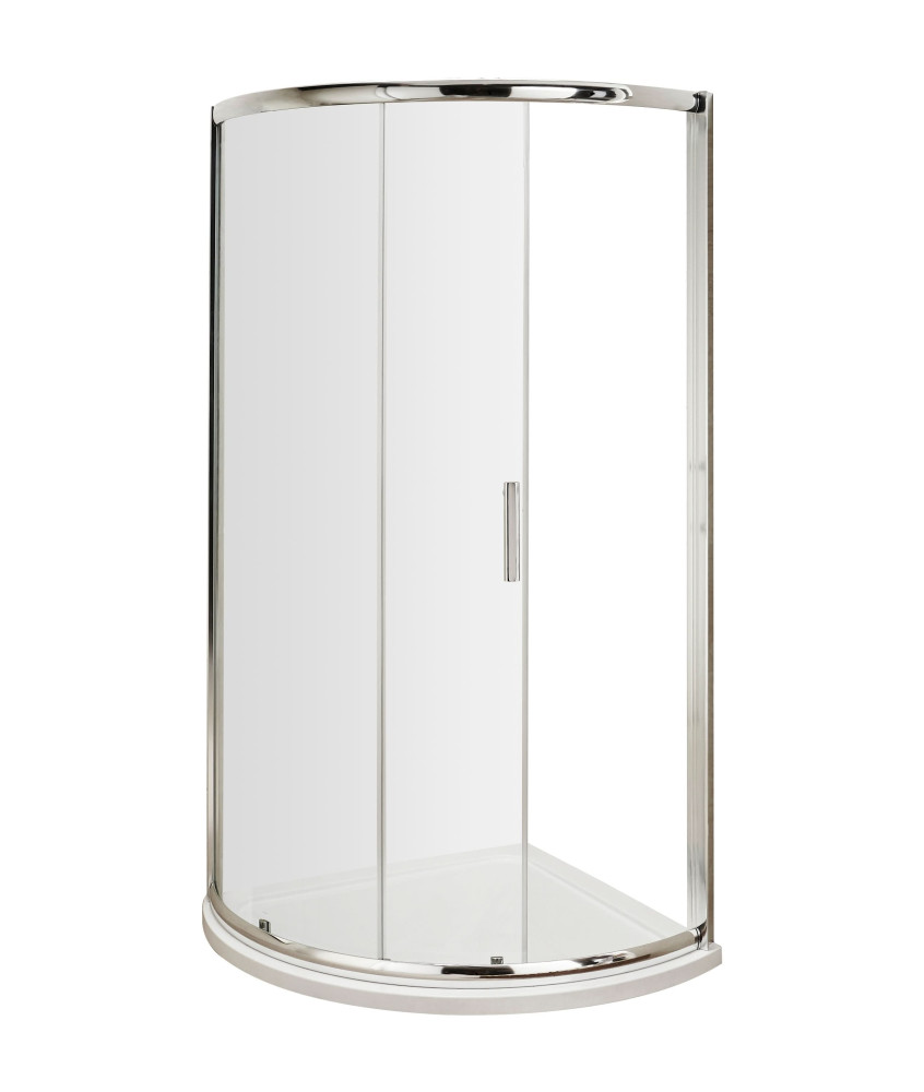 Nuie Pacific 860mm Single Entry Quadrant Shower Enclosure - Chrome