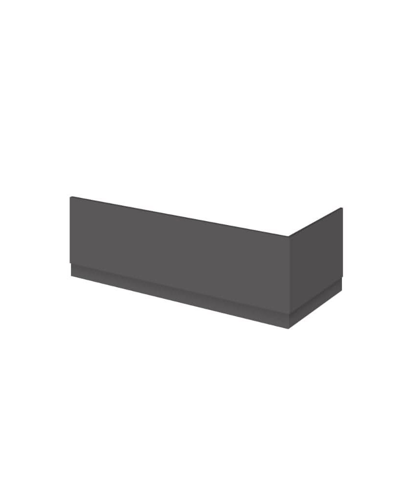 Nuie Fusion Bath End Panel, Contemporary Bathroom Furniture Accessories in Gloss Grey Finish, 800mm