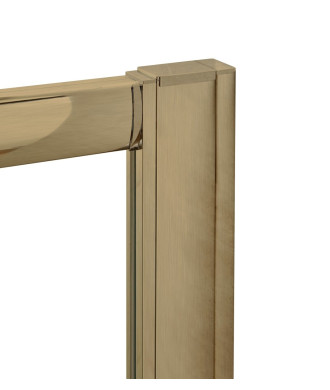 Nuie Pacific Shower Enclosures Profile Extension Kit, Modern Aluminium Bathroom Accessory in Brushed Brass, 1850mm