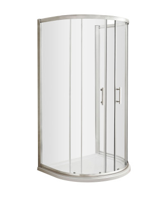Nuie Pacific 1050mm x 925mm D-Shaped Shower Enclosure - Chrome