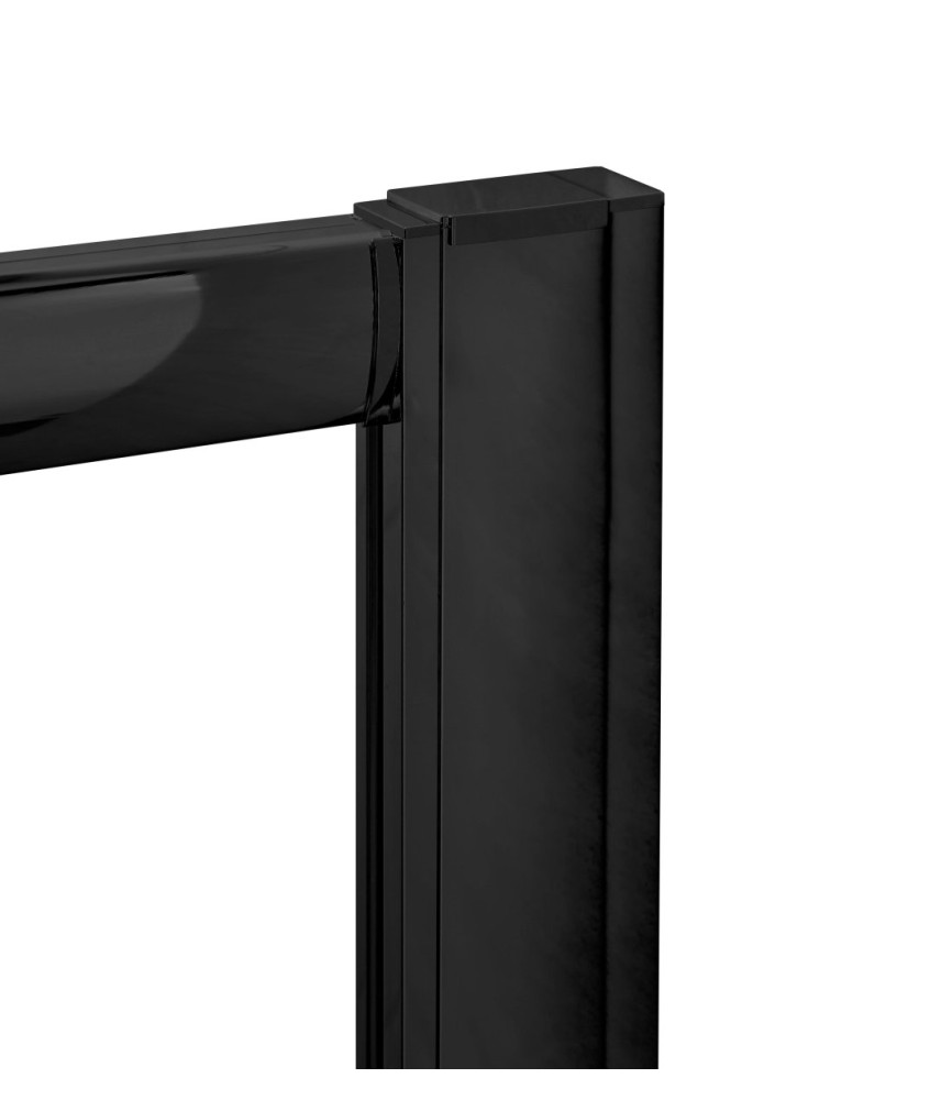 Hudson Reed Shower Profile Extension Kit, Modern Aluminium Bathroom Accessory Enclosures in Matt Black Finish, 1900mm
