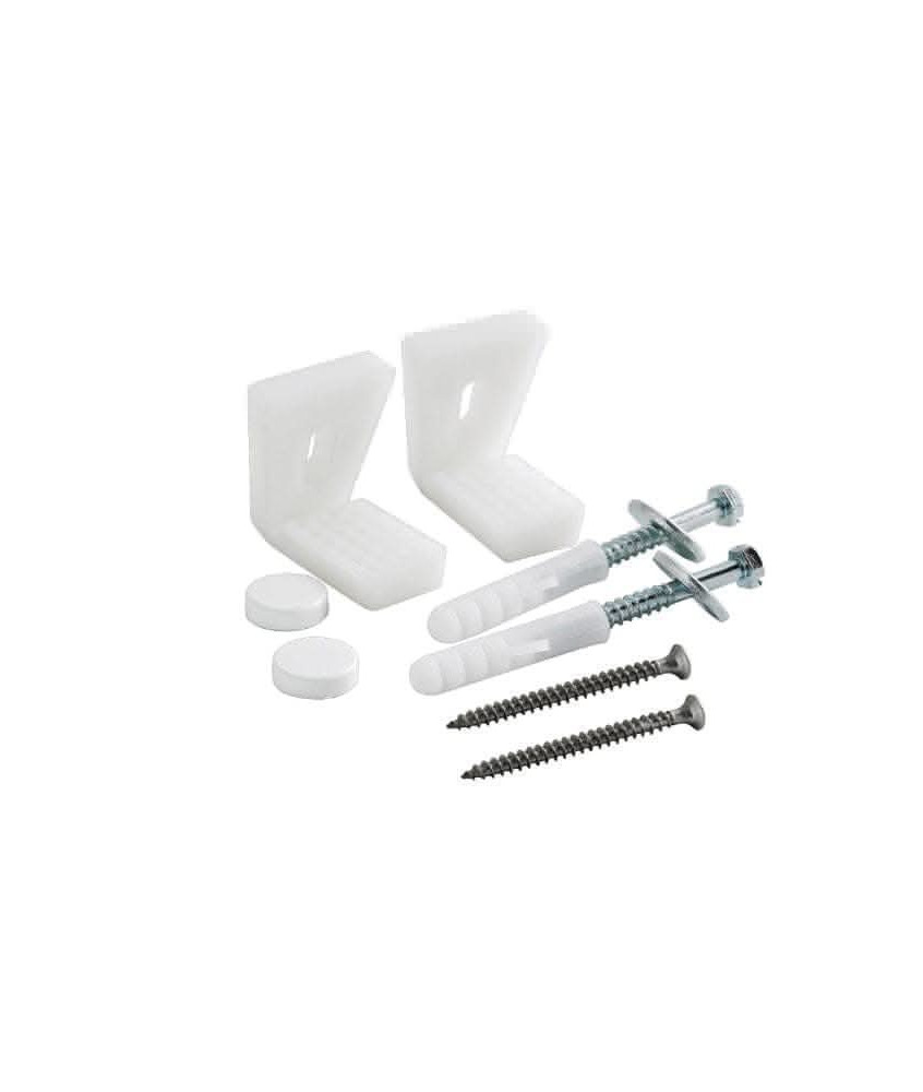 Nuie Toilet Floor Fixing Kit - Chrome/White
