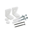 Nuie Toilet Floor Fixing Kit - Chrome/White