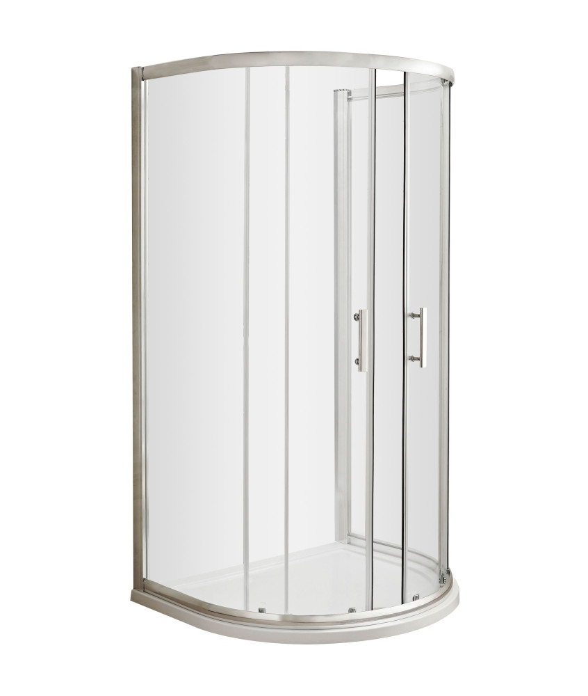 Hudson Reed Rail for D Shaped Enclosure, Shower Accessories & Modern Bathroom Accessories with Easyfit Assembly, Chrome