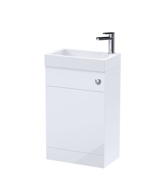 Nuie Mayford Floorstanding WC Unit With Basin 500mm x 766mm Gloss White