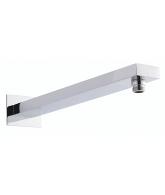Hudson Reed Fixed Shower Heads Wall-Mounted Arm, Durable Shower Accessories for Modern Bathrooms, Chrome, 355mmX20mmX50mm