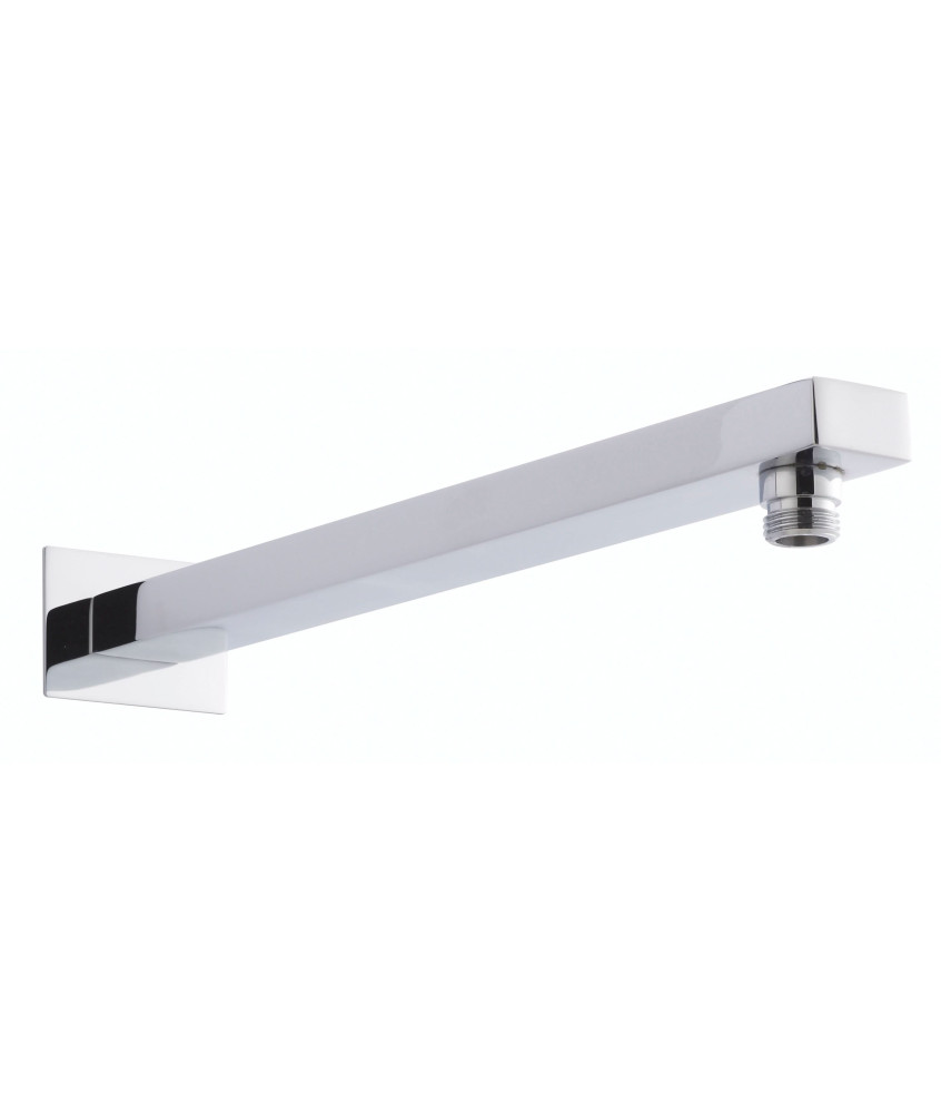 Hudson Reed Fixed Shower Heads Wall-Mounted Arm, Durable Shower Accessories for Modern Bathrooms, Chrome, 410mmX62mmX62mm