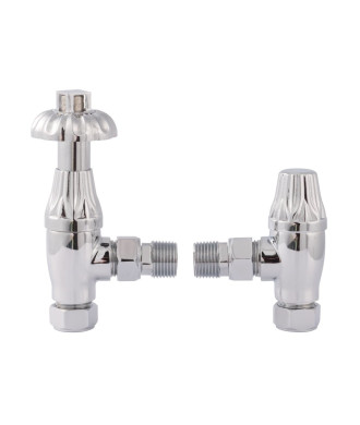The Old London Thermostatic Radiator Valve Pack in Chrome brings classic style and reliable temperature control to your heati...