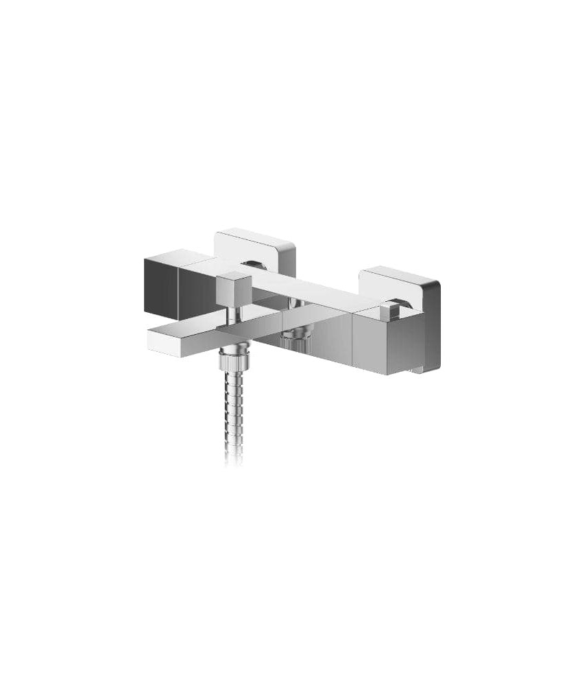 Nuie Sanford Wall Mounted Thermostatic Bath Shower Mixer Tap - Chrome