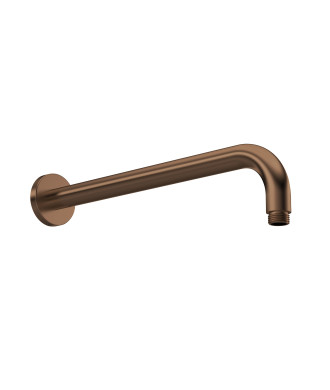 Nuie Wall Hung Shower Arm, Brushed Bronze, Durable Shower Accessories for Modern Bathrooms, 400mmX85mmX60mm