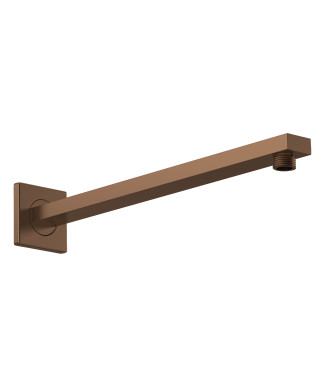 Nuie Small Rectangular Shower Arm, Durable Shower Accessories for Modern Bathrooms, Brushed Bronze, 400mmX85mmX60mm