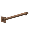 Nuie Small Rectangular Shower Arm, Durable Shower Accessories for Modern Bathrooms, Brushed Bronze, 400mmX85mmX60mm