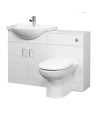 Nuie Saturn Floorstanding Combination Unit 1050mm Wide - Gloss White