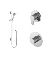 Nuie Arvan 1 Outlet Concealed Shower Valve With Kit And Stop Tap - Chrome