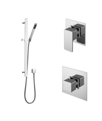 Nuie Windon 1 Outlet Concealed Shower Valve With Kit And Stop Tap - Chrome