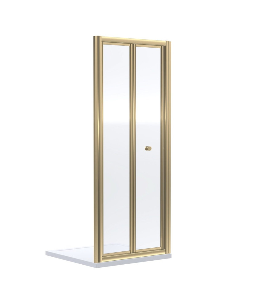 Nuie Rene Bi-Fold Shower Door, Durable Toughened Glass Space-Saving Folding Screen, Reversible Fit Bifold Shower Enclosure or...