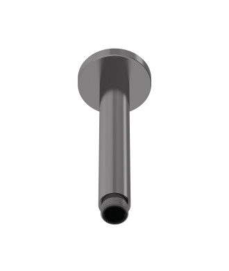 Nuie 150mm Long Ceiling Mounted Shower Arm - Brushed Gun Metal