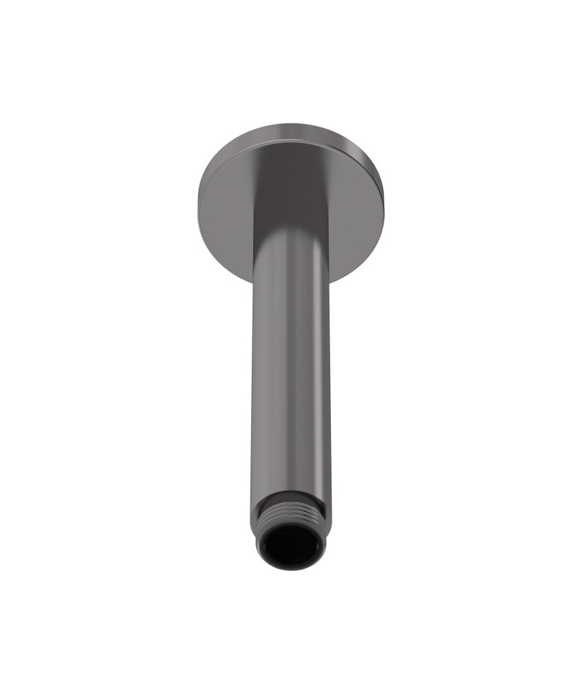 Nuie 150mm Long Ceiling Mounted Shower Arm - Brushed Gun Metal