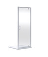 Nuie Rene Pivot Shower Door, Durable Toughened Glass with Reversible Outward Opening, Modern Enclosure in Chrome, 1900 x 800mm