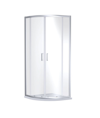 Nuie Rene Quadrant Shower Enclosure, Sliding Doors, Glass Shower Screen, Bathroom Enclosure in Chrome Frame, 1900 x 1000 x 10...