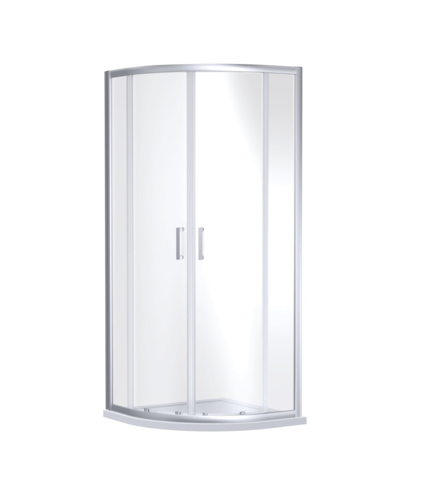 Nuie Rene Quadrant Shower Enclosure, Sliding Doors, Glass Shower Screen, Bathroom Enclosure in Chrome Frame, 1900 x 1000 x 10...