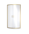 Nuie Rene Offset Quadrant Shower Enclosure, Toughened Glass Sliding Shower Doors with Reversible Design in Brushed Brass, 900...