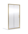 Nuie Rene Sliding Shower Door, Durable Toughened Glass, Reversible Sliding Shower Screen Enclosure in Brushed Brass, 1900 x 1...