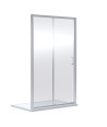 Nuie Rene Sliding Shower Door, Durable Toughened Glass, Reversible Sliding Shower Screen Enclosure in Chrome, 1900 x 1700mm